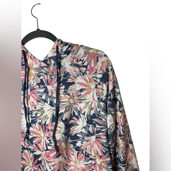 Christopher & Banks Floral Hoodie Pullover Sweatshirt Size Large - Picture 3 of 8